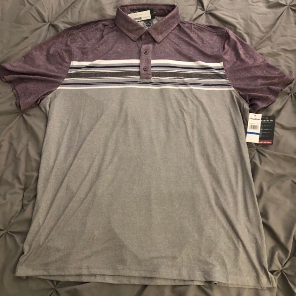 Flag & Anthem - Norman Chest Striped Performance Shirt - Size XL - NWT